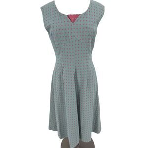 J. Peterman Blue and Pink Midi Dress
